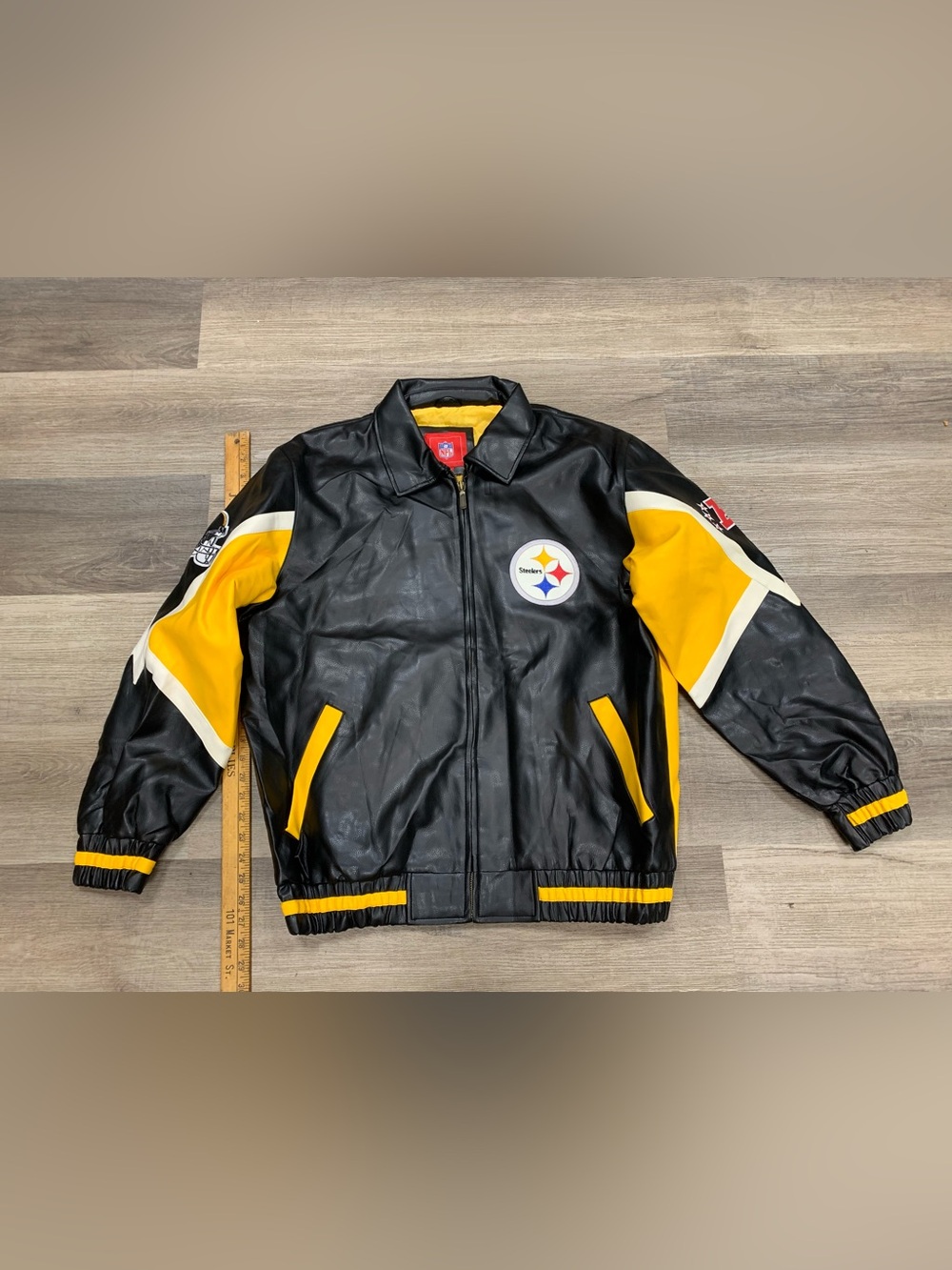 Vintage Pittsburgh Steelers Black & Gold Bomber Jacket